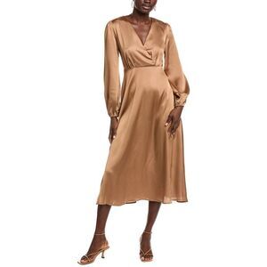 Maison Maar Womens  Midi Dress, Tan